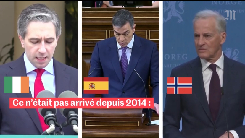 L’Espagne, l’Irlande et la Norvège décident de reconnaître ensemble la Palestine comme un Etat