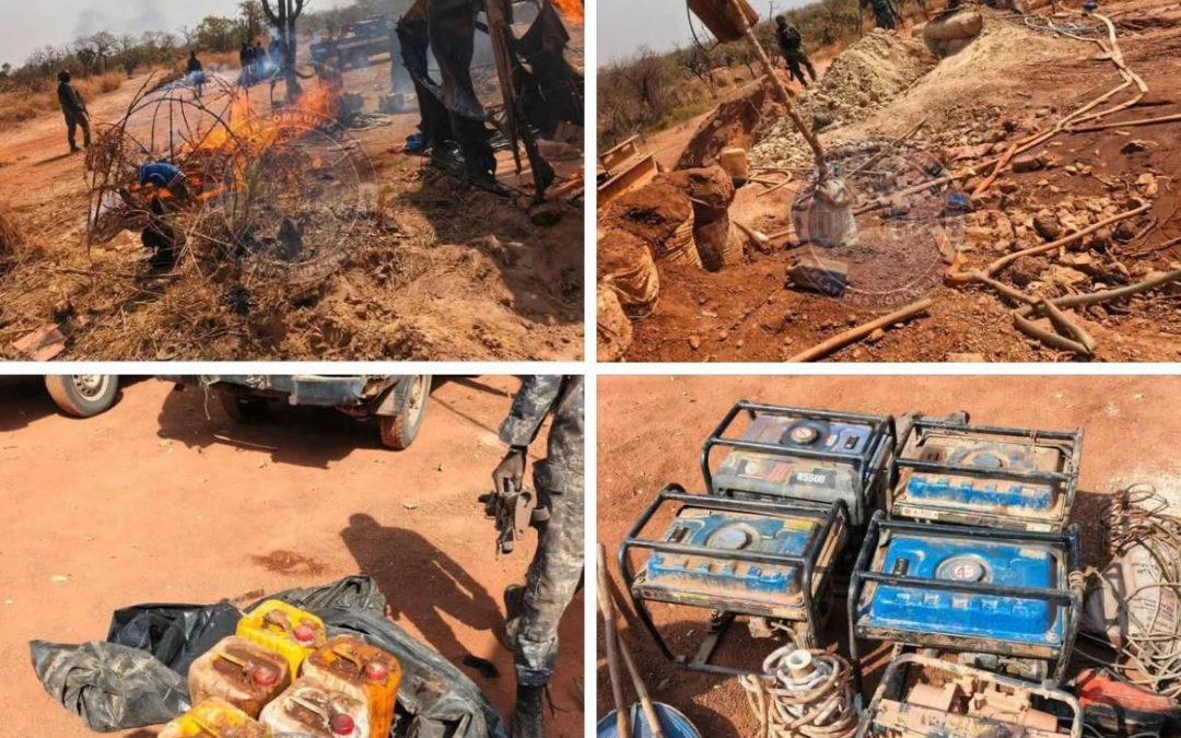 LUTTE CONTRE L&rsquo;EXPLOITATION ILLÉGALE DES RESSOURCES MINIERES : DES SITES D&rsquo;ORPAILLAGE CLANDESTIN DEMANTÉLÉS A SEGUEKO DANS LA COMMUNE DE BEMBOU A SARAYA