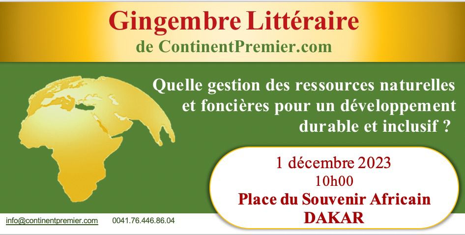 A 2 semaines! Rendez-vous, à la Place du Souvenir Africain, le 1er décembre, pour la 5ème grande Édition du Gingembre littéraire au Sénégal autour du « Vivre Ensemble »