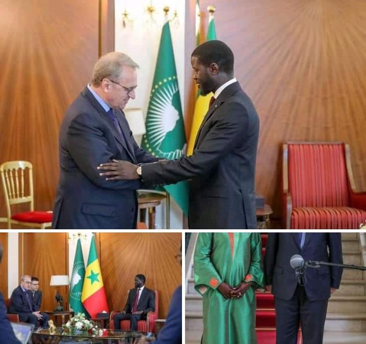 Le Président de la République, Bassirou Diomaye Faye , a reçu aujourd’hui Mikhaïl BOGDANOV, Représentant spécial du Président de la Fédération de Russie au Moyen-Orient et en Afrique.