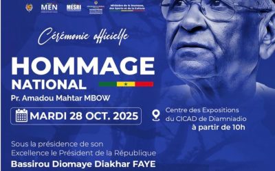Hommage Pr. Amadou Mahtar MBOW
